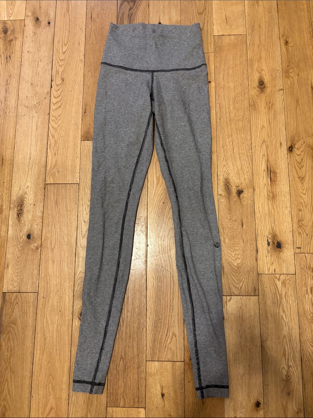 Lululemon Gray Striped Soft Leggings